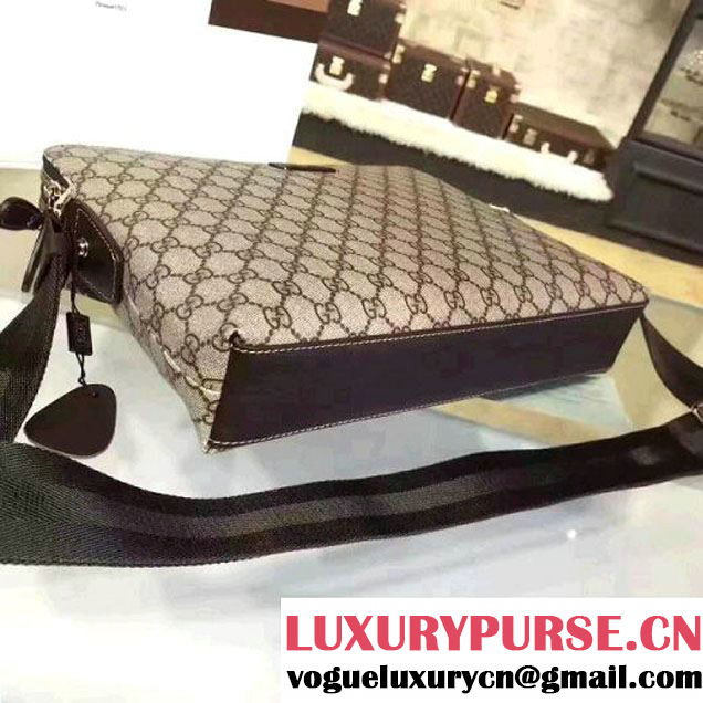 Gucci Double Zip GG Supreme Messenger Bag For Men 311003 Brown (2A010-7112116 )