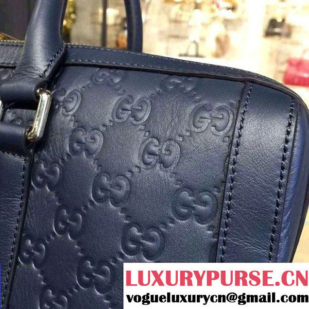 Gucci Signature Leather Brifcase Bag For Men 406384 Blue (2A010-7112134 )