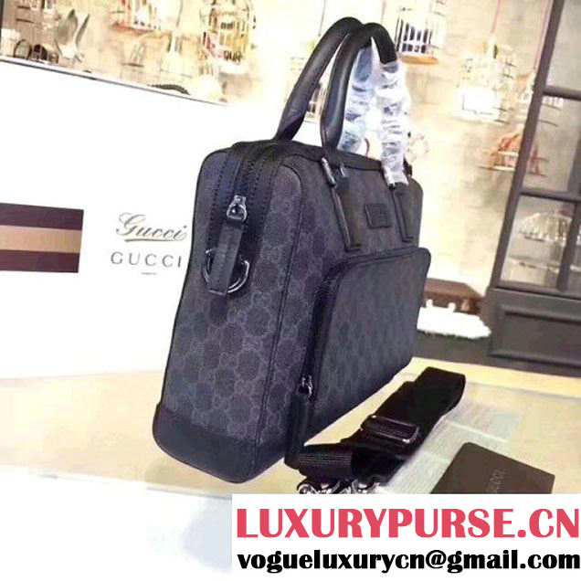 Gucci GG Brifcase Bag For Men 429019 All Black (2A010-7112131 )