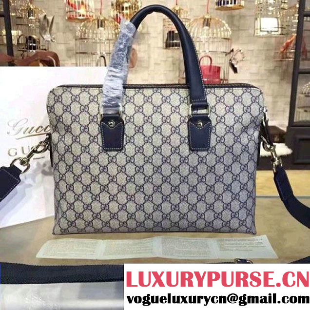 Gucci GG Supreme Brifcase For Men 311001 Blue (2A010-7112119 )