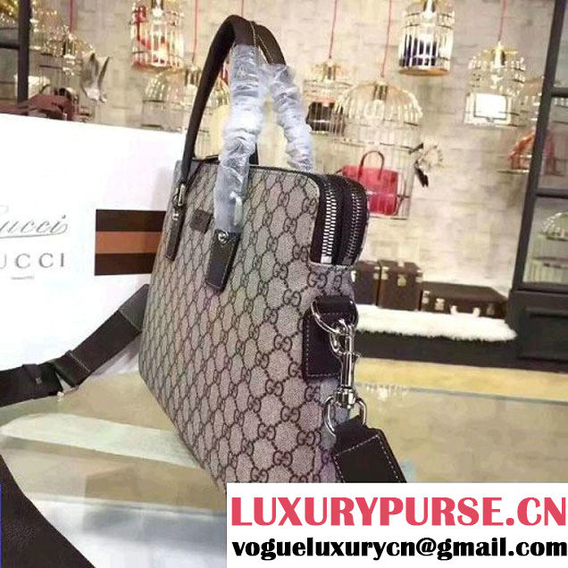 Gucci GG Supreme Brifcase For Men 311001 Brown (2A010-7112118 )