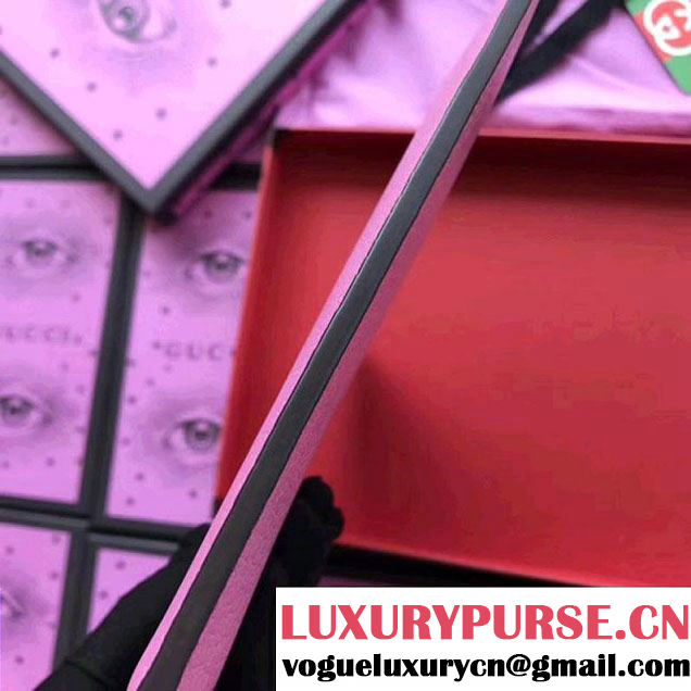 Gucci Leather Pouch with Double G and Crystals 499799 Pink 2018 (XYS-7120514 )