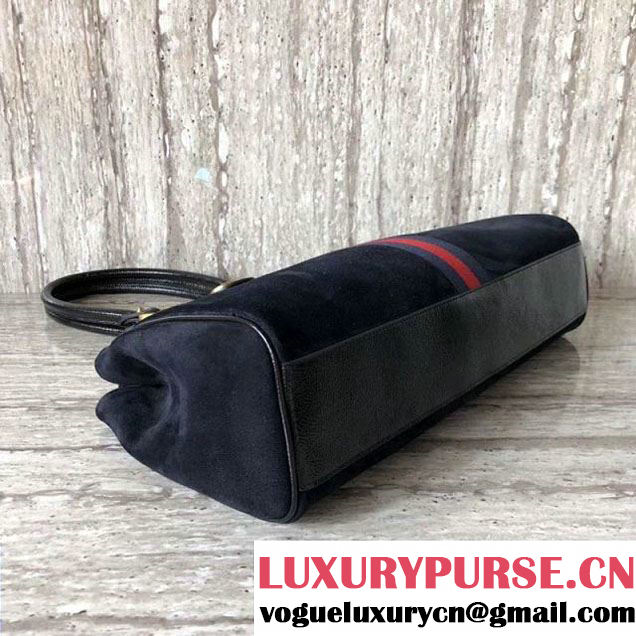 Gucci Suede Dark Blue/Black Tote Bag - Spring 2018 (SLP-7120535 )