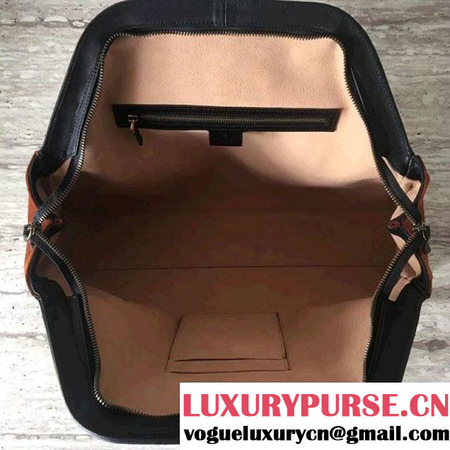Gucci Suede Brown/Black Tote Bag - Spring 2018 (SLP-7120534 )