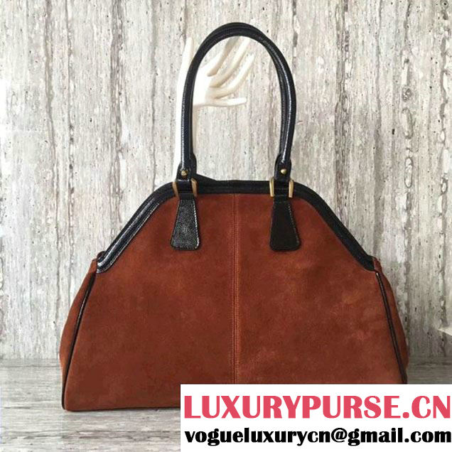 Gucci Suede Brown/Black Tote Bag - Spring 2018 (SLP-7120534 )