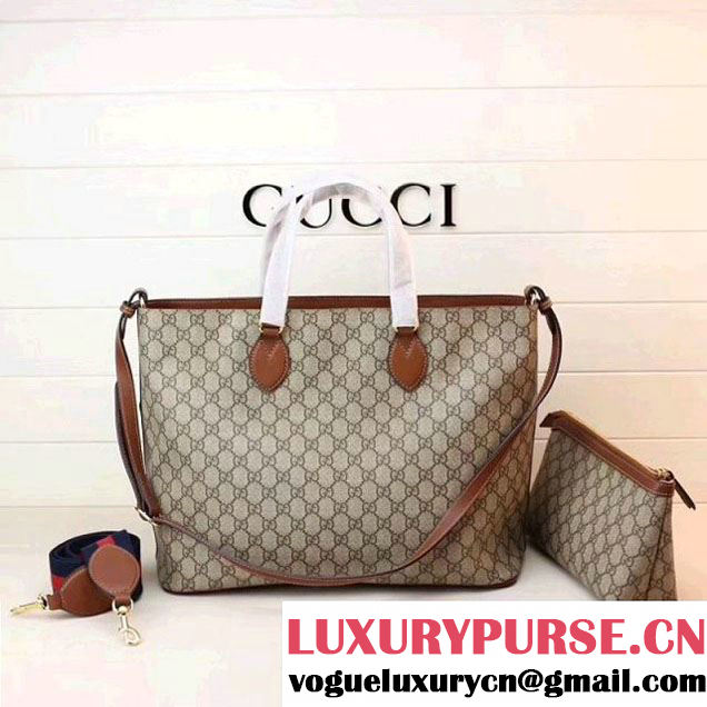 Gucci Soft GG Supreme Diaper Bag 457356 Brown 2017 (XYS-7120504 )