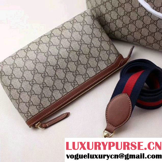 Gucci Soft GG Supreme Diaper Bag 457356 Brown 2017 (XYS-7120504 )