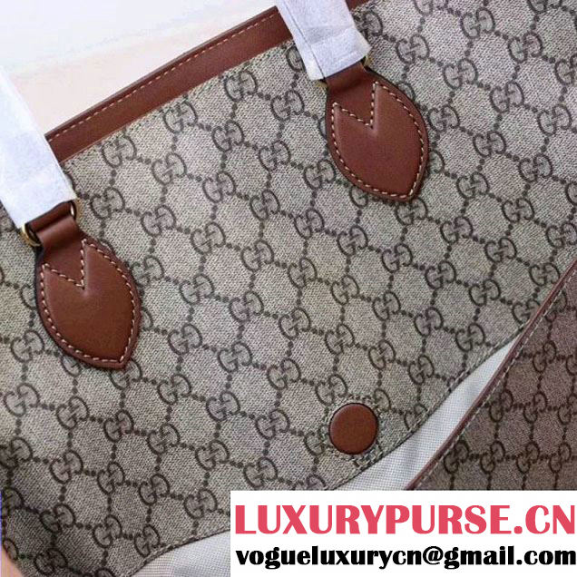 Gucci Soft GG Supreme Diaper Bag 457356 Brown 2017 (XYS-7120504 )