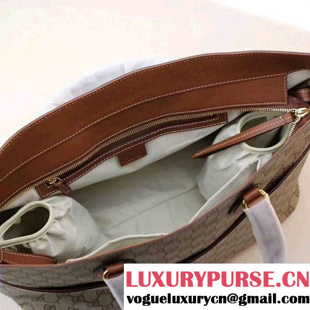 Gucci Soft GG Supreme Diaper Bag 457356 Brown 2017 (XYS-7120504 )