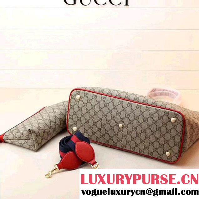 Gucci Soft GG Supreme Diaper Bag 457356 Red 2017 (XYS-7120503 )
