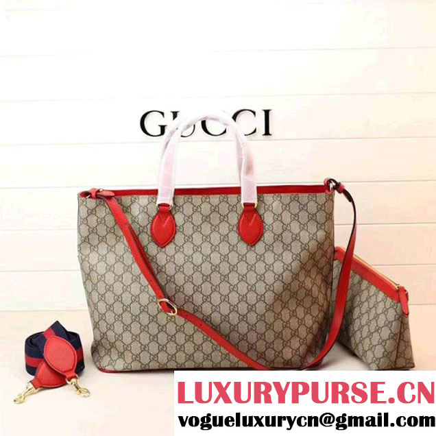Gucci Soft GG Supreme Diaper Bag 457356 Red 2017 (XYS-7120503 )