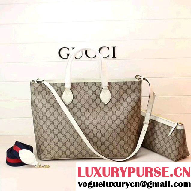 Gucci Soft GG Supreme Diaper Bag 457356 White 2017 (XYS-7120502 )