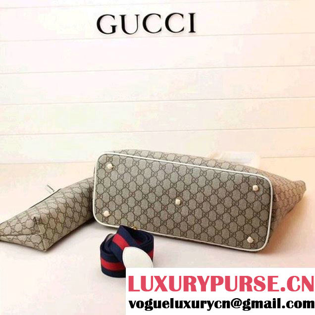 Gucci Soft GG Supreme Diaper Bag 457356 White 2017 (XYS-7120502 )