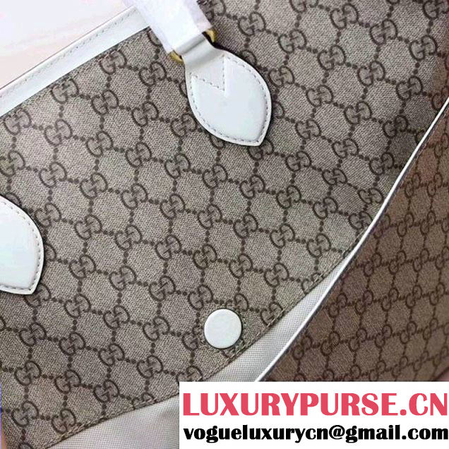 Gucci Soft GG Supreme Diaper Bag 457356 White 2017 (XYS-7120502 )