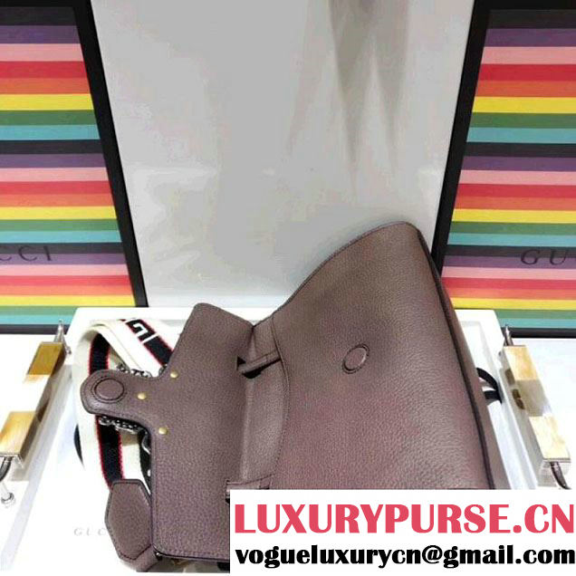 Gucci GucciTotem Medium Top Handle Bag With Crystal Butterfly 505342 Brown 2018 (SPM-7122003 )