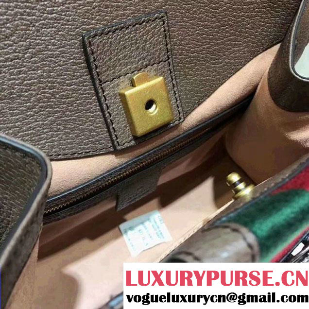 Gucci GucciTotem Medium Top Handle Bag With Crystal Butterfly 505342 Brown 2018 (SPM-7122003 )