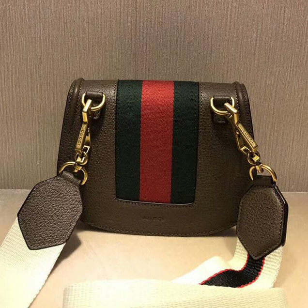 Gucci Totem Small Shoulder Bag 500756 Brown Leather