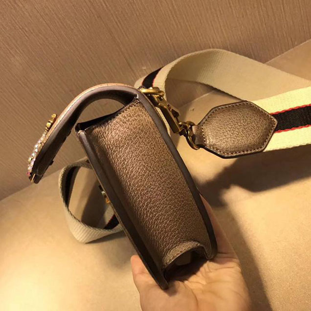 Gucci Totem Small Shoulder Bag 500756 Brown Leather