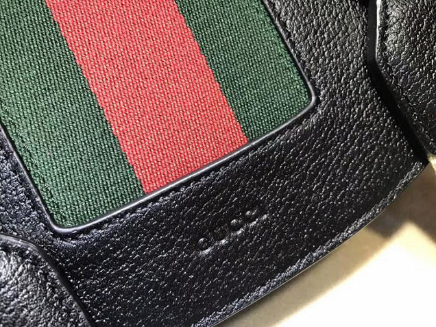 Gucci Totem Small Shoulder Bag 505387 Black Leather