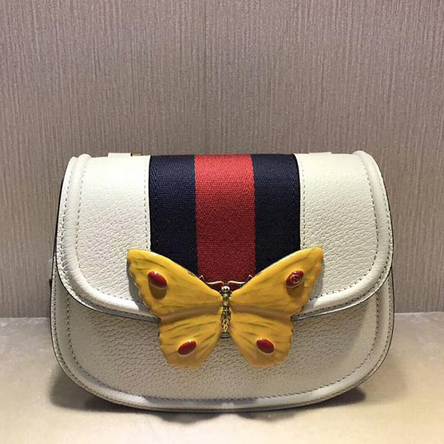 Gucci Totem Small Shoulder Bag 505388 Ivory Leather