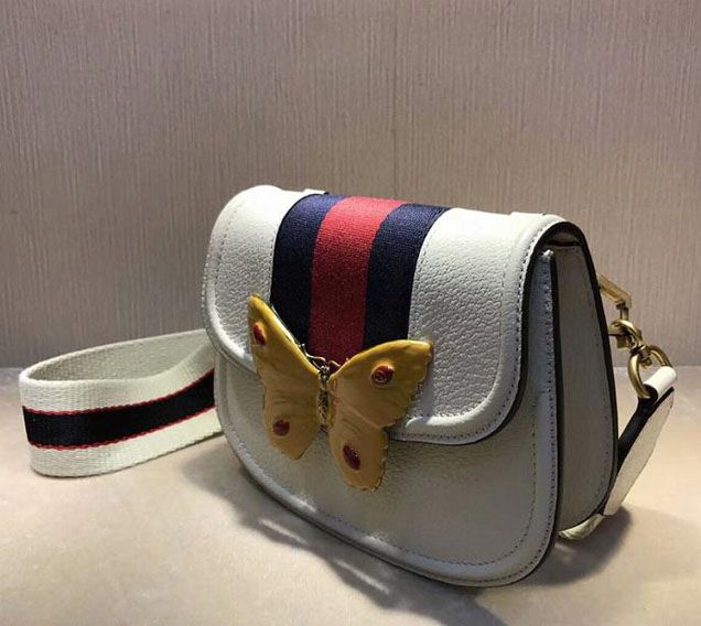 Gucci Totem Small Shoulder Bag 505388 Ivory Leather