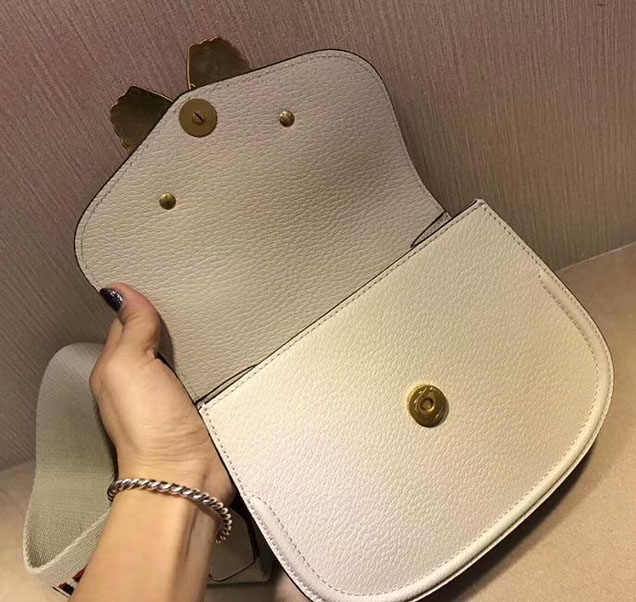 Gucci Totem Small Shoulder Bag 505388 Ivory Leather