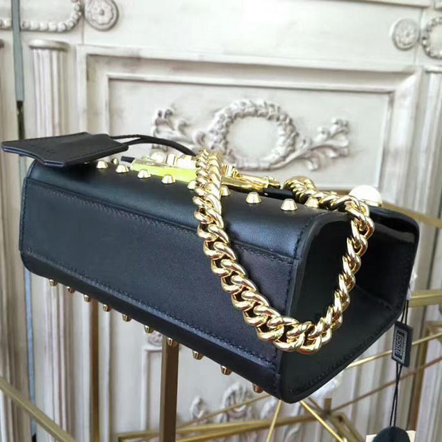 Gucci Padlock Small Studded Shoulder Bag 432182 Black