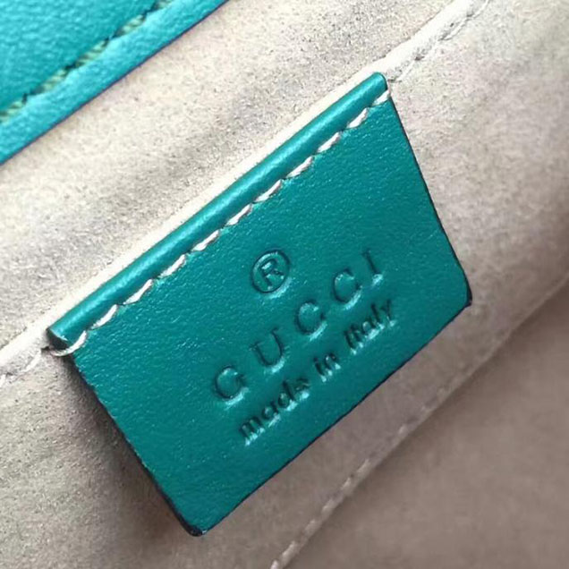 Gucci Padlock Small Studded Shoulder Bag 432182 Green