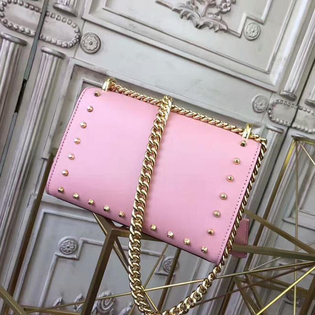 Gucci Padlock Small Studded Shoulder Bag 432182 Pink