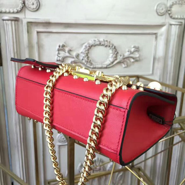 Gucci Padlock Small Studded Shoulder Bag 432182 Red