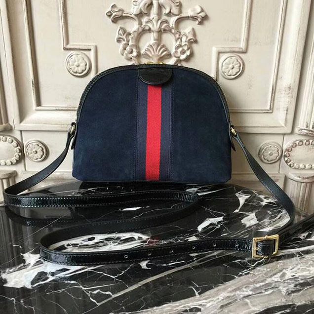 Gucci Ophidia Embroidered Shoulder Bag 499621 Blue