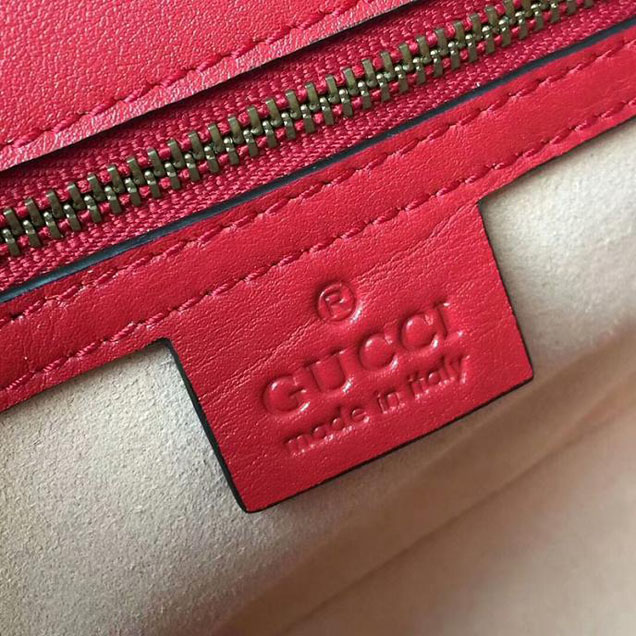 Gucci GG Marmont Matelasse Shoulder Bag 443497 26cm Red