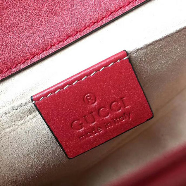 Gucci GG Marmont Matelasse Mini Bag 446744 22cm Red