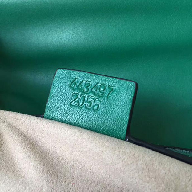 Gucci GG Marmont Matelasse Shoulder Bag 443497 26cm Green