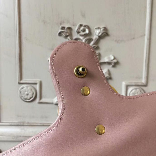 Gucci GG Marmont Matelasse Mini Bag 446744 22CM Nude