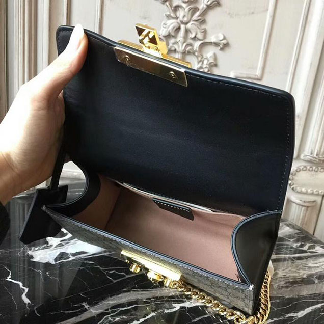 Gucci Padlock Small GG Bees Shoulder Bag 409487
