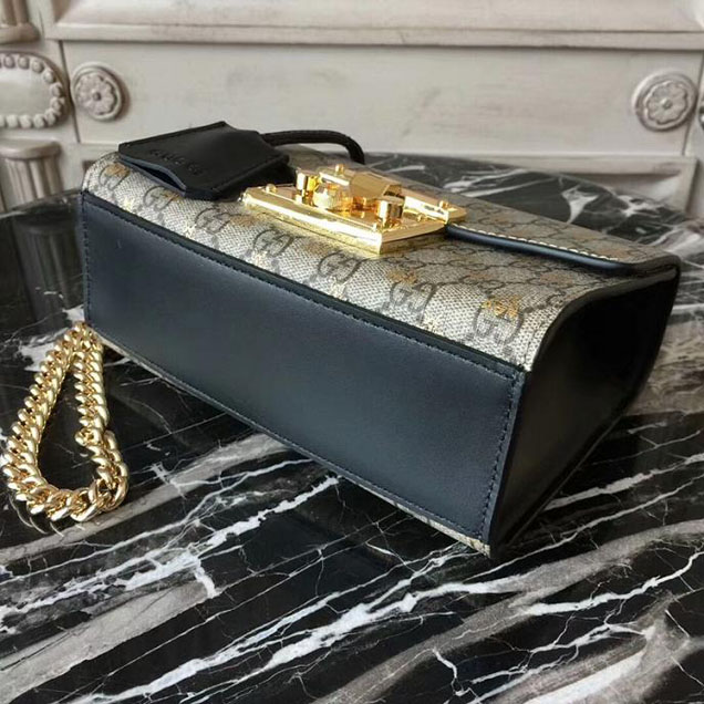 Gucci Padlock Small GG Bees Shoulder Bag 409487