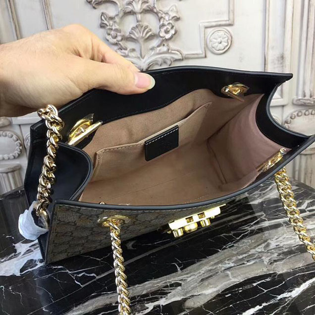 Gucci Padlock Small GG Bees Shoulder Bag 498156