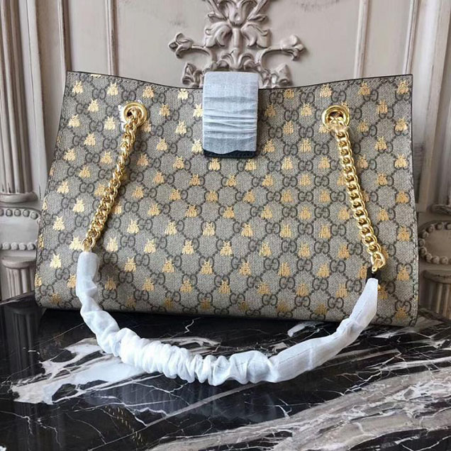 Gucci Padlock Large GG Bees Shoulder Bag