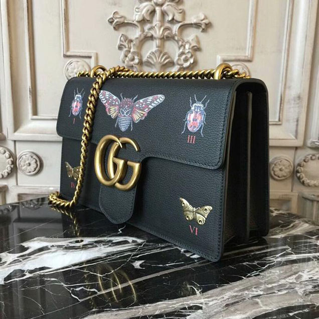 Gucci GG Marmont Box Shoulder Bag 2018 Collection Black
