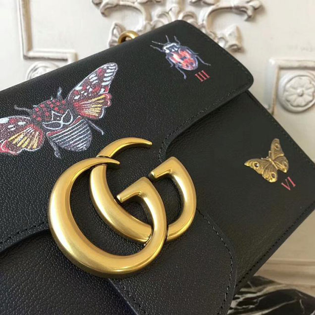 Gucci GG Marmont Box Shoulder Bag 2018 Collection Black