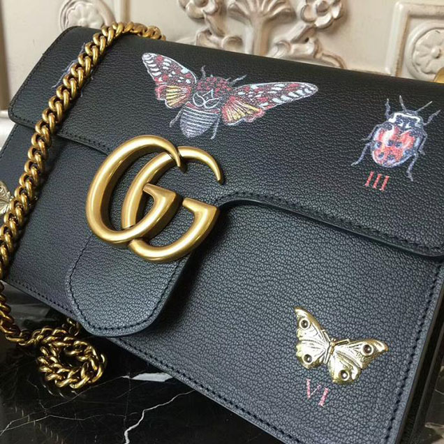 Gucci GG Marmont Box Shoulder Bag 2018 Collection Black