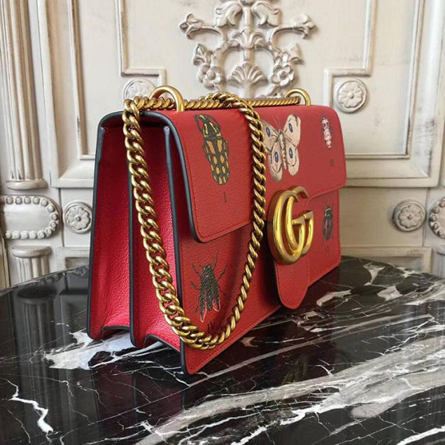 Gucci GG Marmont Box Shoulder Bag 2018 Collection Red