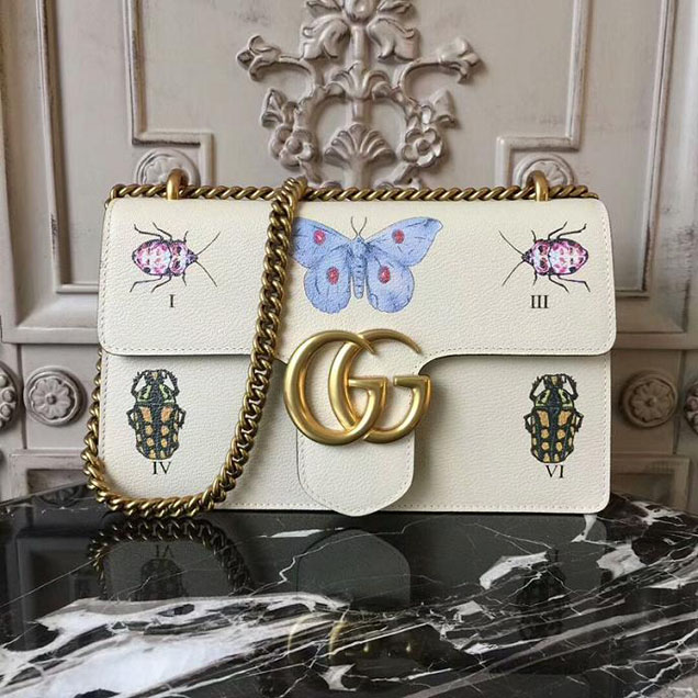 Gucci GG Marmont Box Shoulder Bag 2018 Collection White