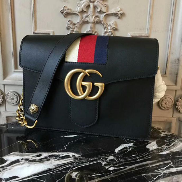 Gucci GG Marmont Box Shoulder Bag 476468 Black