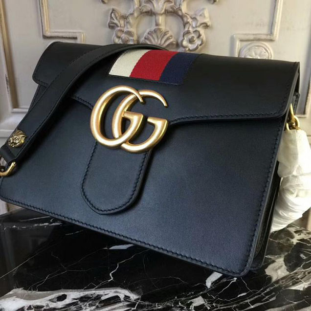 Gucci GG Marmont Box Shoulder Bag 476468 Black