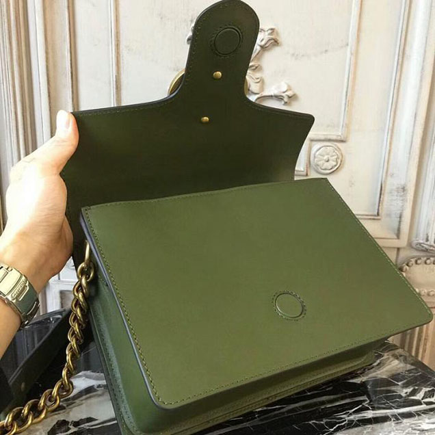 Gucci GG Marmont Box Shoulder Bag 476468 Green