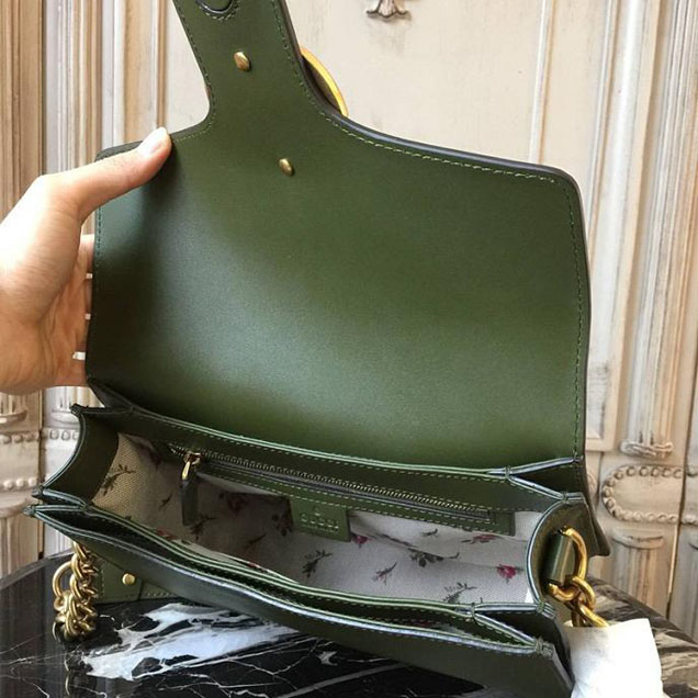 Gucci GG Marmont Box Shoulder Bag 476468 Green