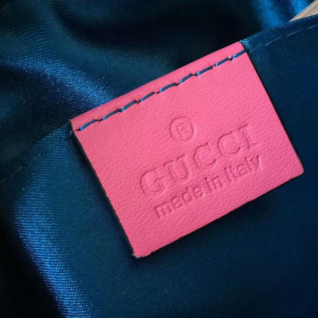 Gucci GG Marmont Velvet Mini Bag With Crystals 476434 2018 Collection Pink