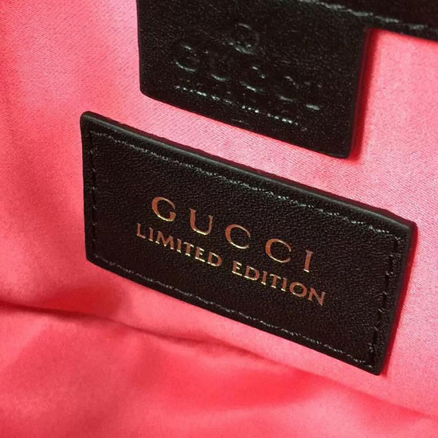 Gucci GG Marmont Velvet Small Shoulder Bag With Crystals 443497 Black 2018 Collection